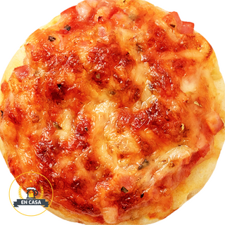 Pizza pequeña jamón y queso