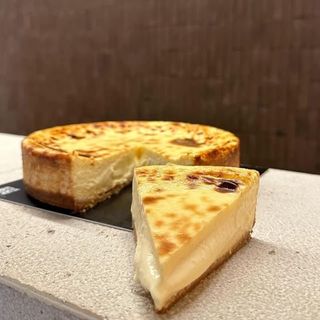 Porcion tarta de queso casera 