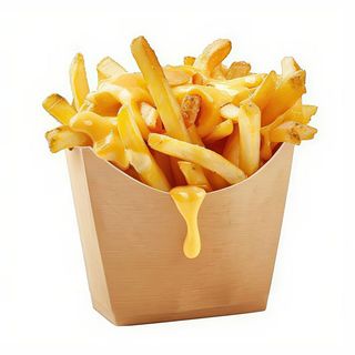 Patatine con salsa cheddar