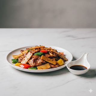 78-Maiale con peperoni e bambù 