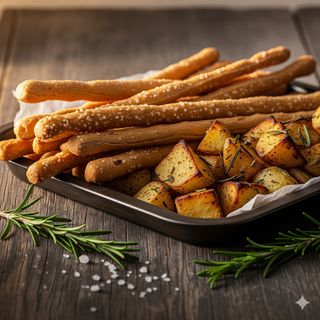 Grissinopoli e patate al forno
