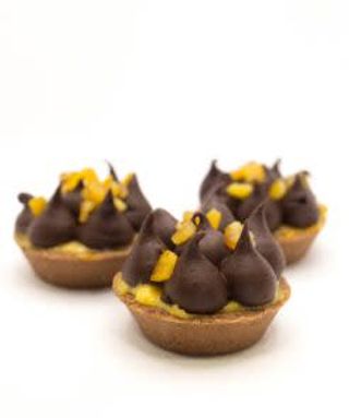 Mini tarta ciocolata portocala