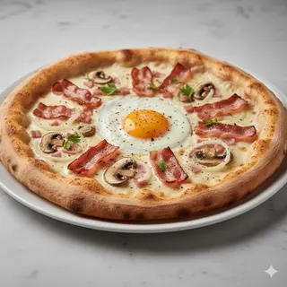 Pizza Carbonara 28 Cm.