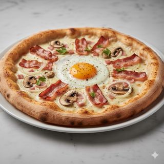 Pizza Carbonara 28 Cm.