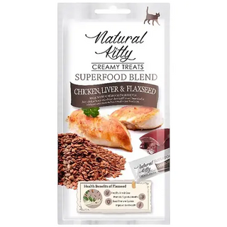 Крем-снек для котів Курка,печінка,льон 12гр, 1 саше