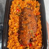 Bernadines Jollof Rice & Spicy Turkey