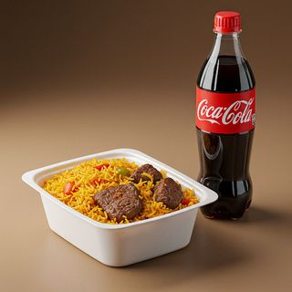 Pilau Beef (small) + Soda