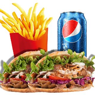 2 Kebab + Patatas + Pepsi 330ml