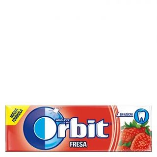 Chicles Sabor Fresa Orbit Paquete 10 Uds.