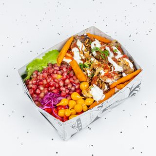 Steak Kebab Over Sweet Potato