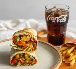 Menu falafel wrap