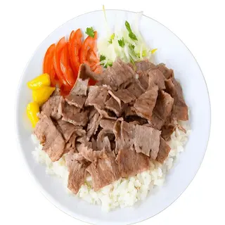 plato kebab con arroz