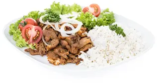 Piatto riso kebab