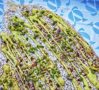 Crepes con crema al pistacchio