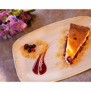 Tarta De Queso Casera Con Arándanos