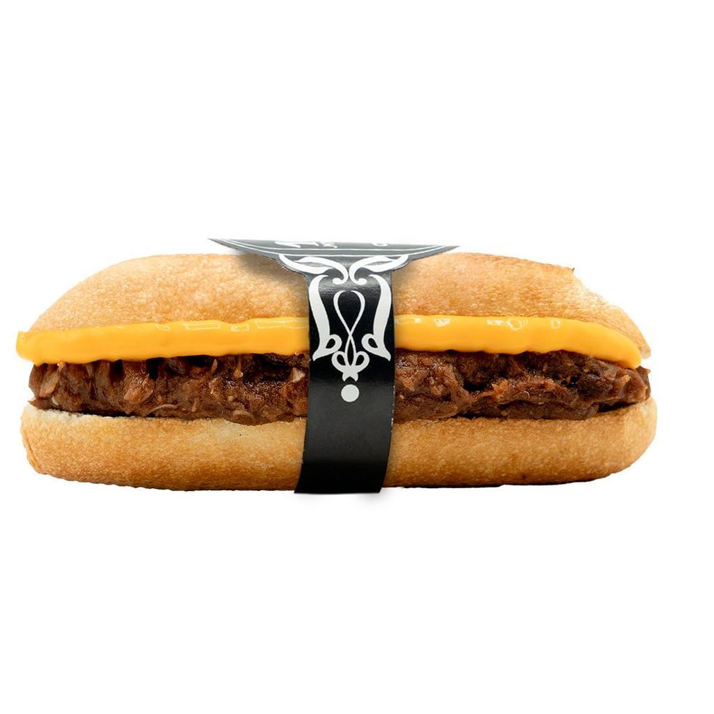 21. Pulled pork y salsa cheddar