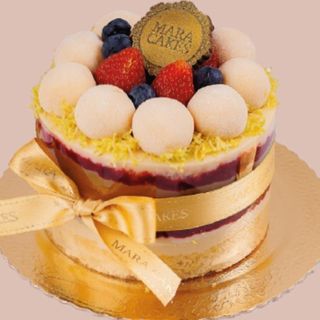 Bolo Limão e Frutas Vermelhas