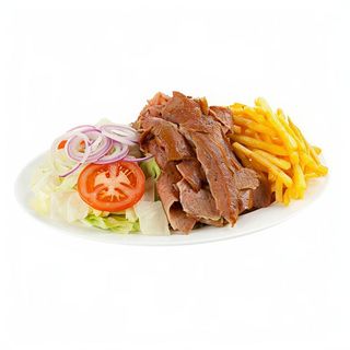 Doner Kebab En Plato Con Ensalada