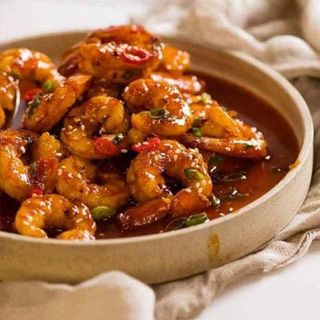 კრევეტები წიწაკით - Prawn Chilli