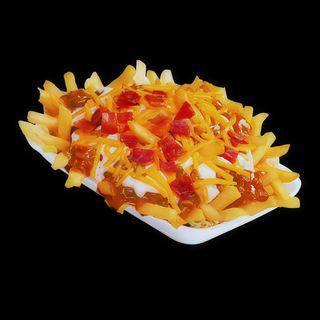 Papas fritas grandes bacon y cheddar