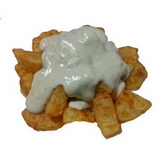 Patatas Fritas Caseras Con Salsa De Queso Azul