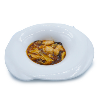 Pollo con funghi e bambu