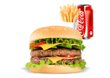 Double Burger + Frites + Boissons