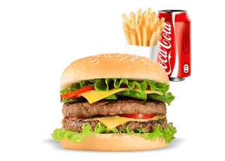 Double Burger + Frites + Boissons