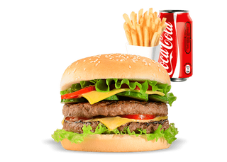 Double Burger + Frites + Boissons