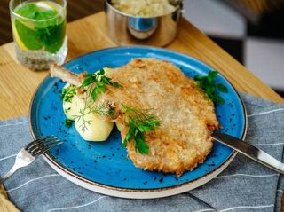 Kotlecik schabowy na smalczyku