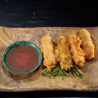 Salmon mozzarella sticks