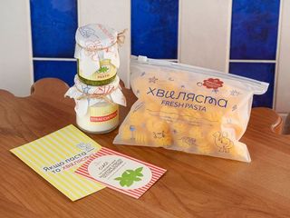 Паста Радіаторе з песто та страчателою на двох (для домашнього приготування) (400g)