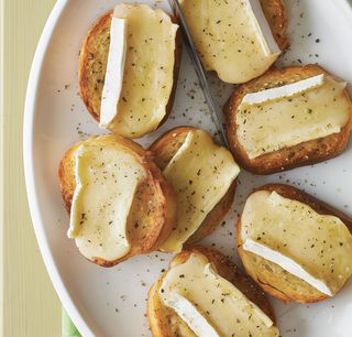 Tapa of Toasted Brie on Bread