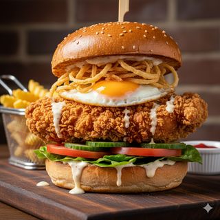 Hamburguesa "LA POLLOCK" con patatas