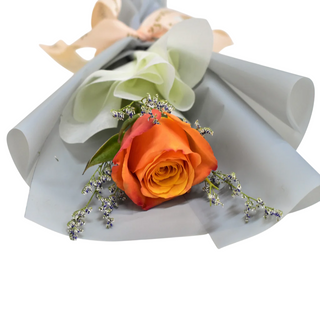 Single Orange Rose