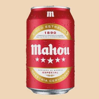 Cerveza Mahou 5 Estrellas Lata 33cl.