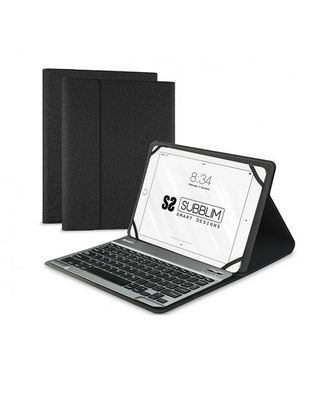 Funda Con Teclado Subblim Keytab Pro Negro Para Tablet 10,1'' - 8436586741075