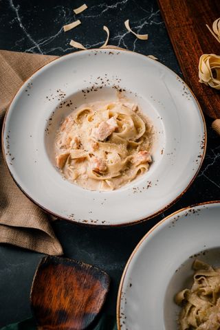 Паста с лососем