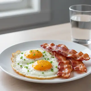 Oua ochiuri cu bacon