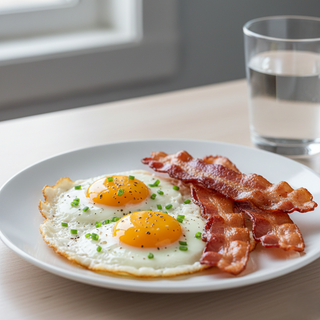 Oua ochiuri cu bacon