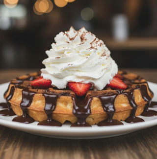 Gofre Con Sirope De Chocolate (1 Ud.)