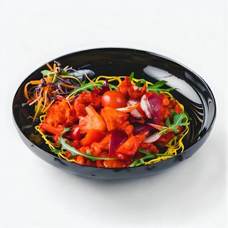 Қышқыл-тәтті тұздық қосылған тауық еті/Курица в кисло-сладком соусе