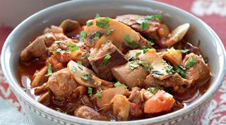 Баранина с грибами 