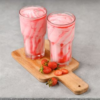Lychee  Strawberry Milkshake
