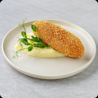 Куряча котлета з сиром та пюре