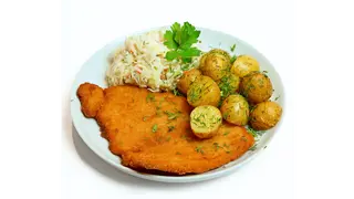 Kotlet schabowy z ziemniakami