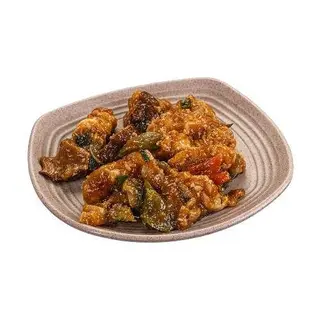 Langostino Con Verduras En Salsa Ostras