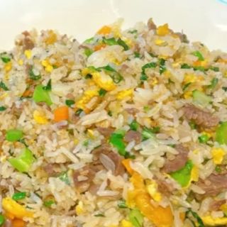 Arroz frito con ternera 