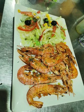 Gambas a la plancha 