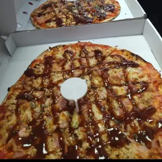 Piza barbacoa picada becon